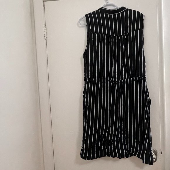 Lilly Morgan Black and White Stripped Dress, Sleeveless, Size 2XL - Picture 2 of 2